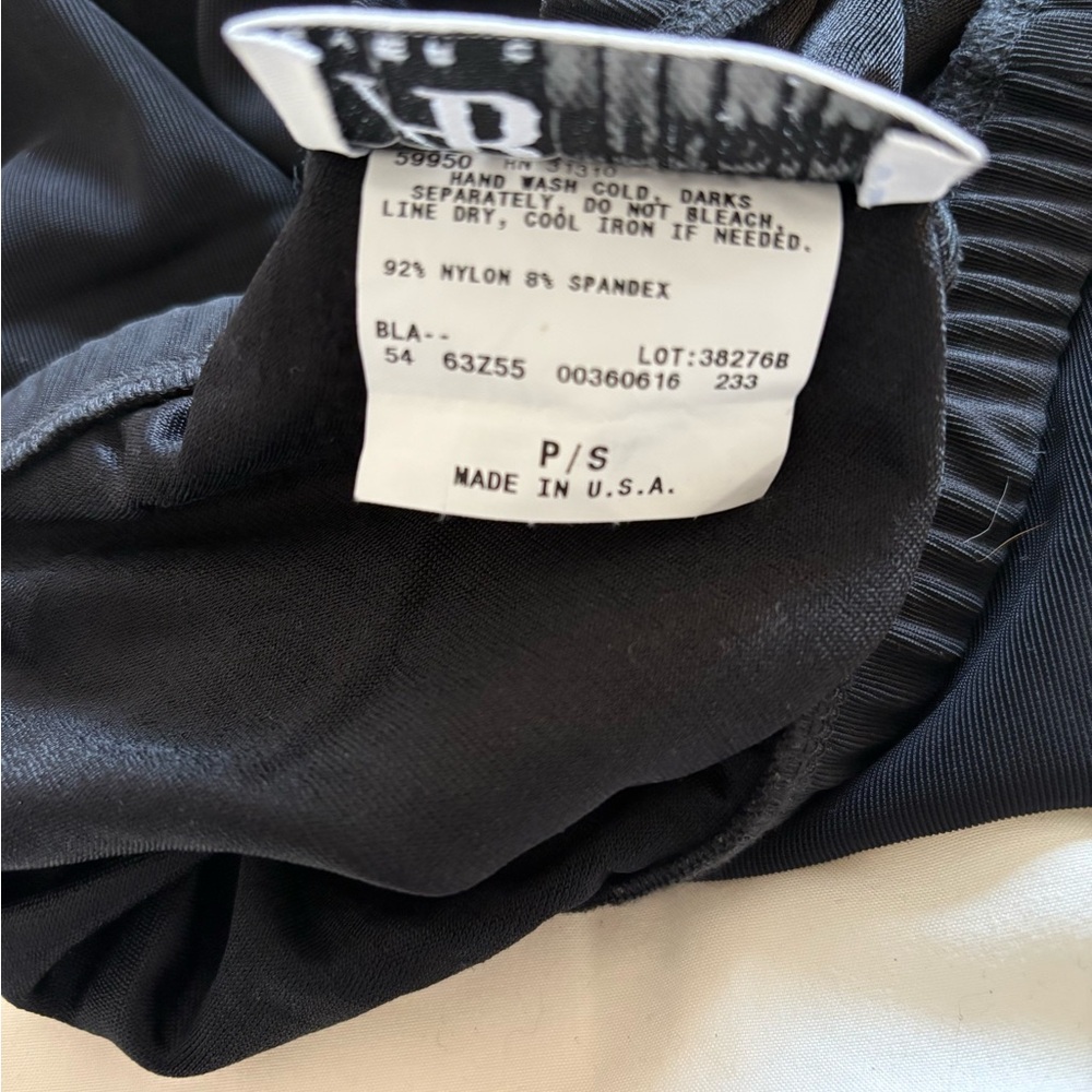 AB Studio Petite Small Black Knee Length A-Line Skirt Nylon Spandex Elastic Wais - Picture 6 of 6